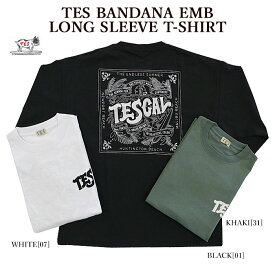 【ポイントアップ】The Endless Summer エンドレスサマー 23774316 TES BANDANA EMB LONG SLEEVE T-SHIRT 長袖Tシャツ ロンT ハワイアン バンダナ 刺しゅう メンズ レディース