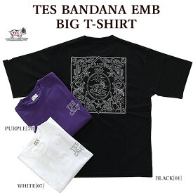 The Endless Summer エンドレスサマー 24574300 TES BANDANA EMB BIG T-SHIRT 半袖Tシャツ オーバーサイズ バンダナ 刺しゅう メンズ レディース