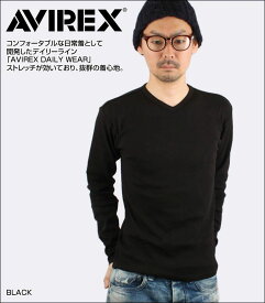 【AVIREX】 アヴィレックス 6153480 783-5930005 長袖Tシャツ Vネック カットソー ロンT メンズ