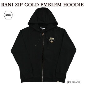 【BALR.】 ボーラー B1267 1022 RANI ZIP GOLD EMBLEM HOODIE ジップアップパーカー ゴールド メンズ レディース【並行輸入品】