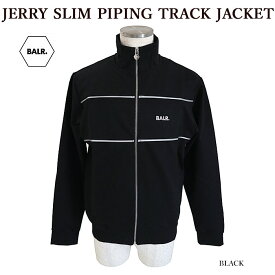 【BALR.】 ボーラー B1387 1005 JERRY SLIM PIPING TRACK JACKET JET BLACK トラックジャケット ジップジャケット メンズ レディース【並行輸入品】