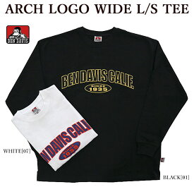 【楽天スーパーSALE】【BEN DAVIS】 ベンデイビス 2780030 ARCH LOGO WIDE L/S TEE 長袖Tシャツ 刺しゅう ワッペン メンズ レディース