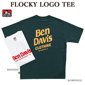 【楽天スーパーSALE】【BEN DAVIS】 ベンデイビス 24580011 FLOCKY LOGO TEE 半袖Tシャツ ロゴ プリント メンズ レディース