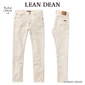 �yNudie Jeans�z �k�[�f�B�[�W�[���Y 113893 LEAN DEAN ���[���f�B�[�� SOAKED CREAM L30 �f�j�� �W�[���Y �����Y