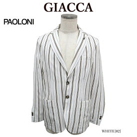 【PAOLONI】 パオローニ 3411G257 231062 GIACCA テーラードジャケット ストライプ 春夏 メンズ