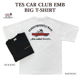 【ポイントアップ】【The Endless Summer】 エンドレスサマー 24574304 TES CAR CLUB EMB BIG T-SHIRT 半袖Tシャツ オーバーサイズ ビンテージ メンズ レディース