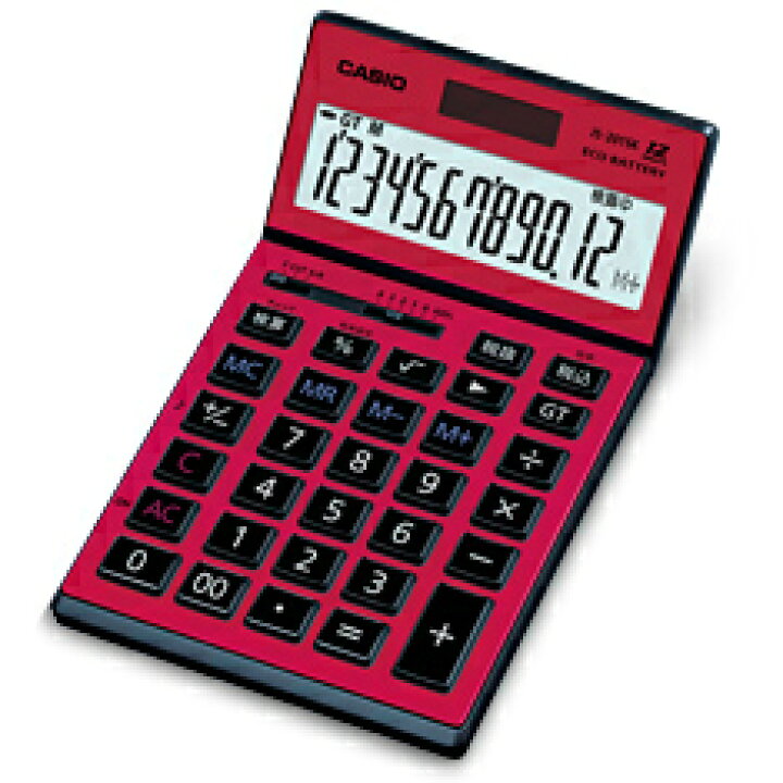 楽天市場】[カシオ]本格実務電卓JS-201SK-RD【ワインレッド】[R品 