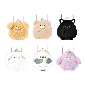 ショルダーつきぬいぐるみがま口コインケース　6柄　[M便 1/1]