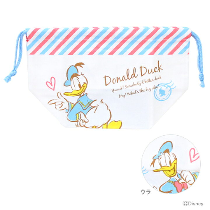 楽天市場 半額以下 ディズニー ドナルドダック ランチ巾着 お弁当袋 M便 1 3 Disneyzone ランドセルと文房具 シブヤ文房具