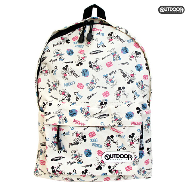 楽天市場 ディズニー Outdoor ミッキーマウス ドナルドダック デイパック リュックサック ベージュ Oddn13be 1 Disneyzone M便 1 1 ランドセルと文房具 シブヤ文房具