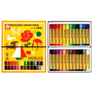 サクラクレパス 太巻 24色 LP24R 4901881152351 定番 クレヨン 絵 描画 保育園 幼稚園 小学生 小学校 ぬ…
