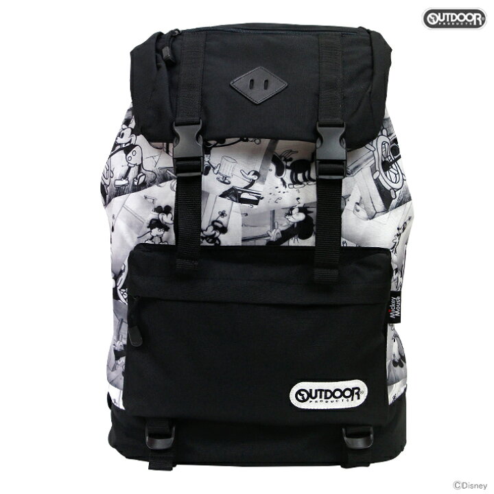 楽天市場 Outdoor アウトドアプロダクツ ディズニー ミッキーマウス ミニーマウス リュックサック Oddn1264bk 7 Disneyzone ランドセルと文房具 シブヤ文房具