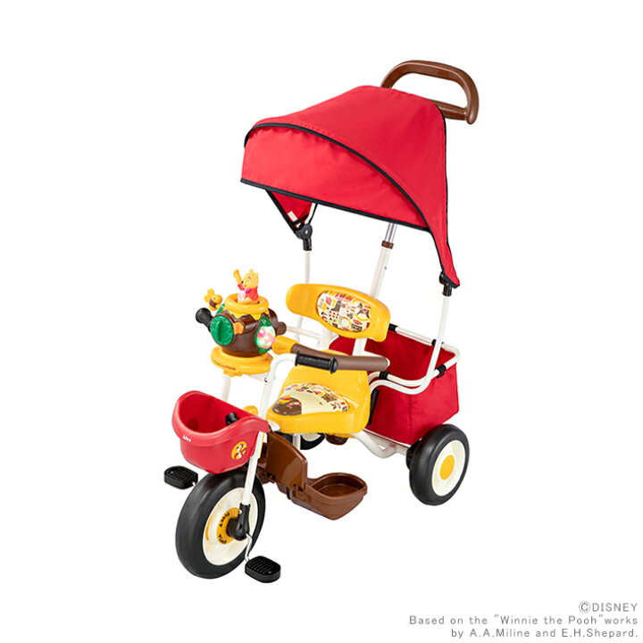 楽天市場 アイデス ディズニー くまのプーさん ポップアップカーゴ 三輪車 Disneyzone ランドセルと文房具 シブヤ文房具