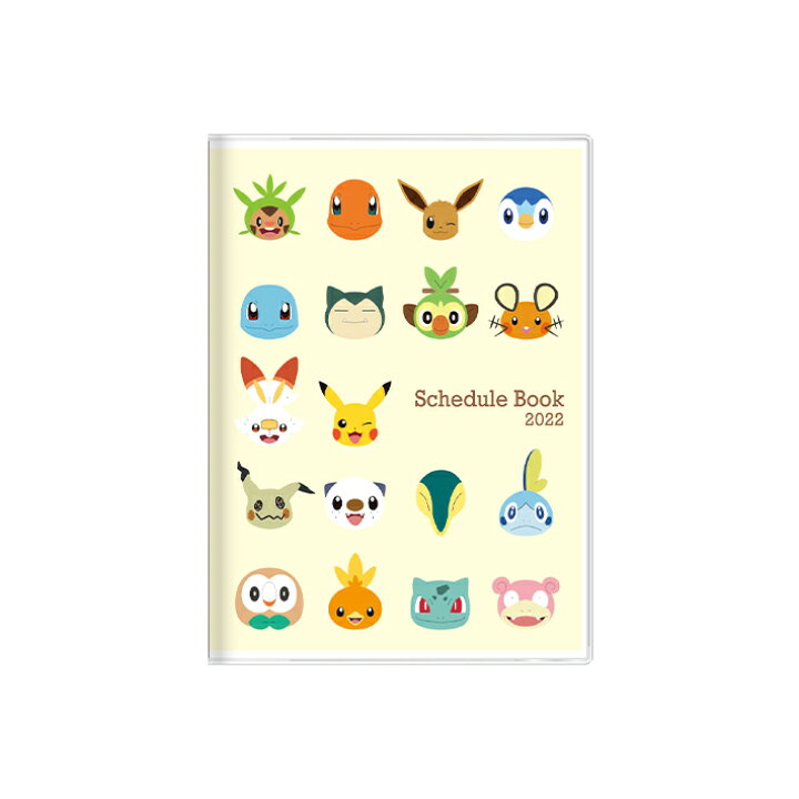 楽天市場 Off ポケモン 手帳 月間a6 22年 フェイス柄 M便 1 1 ランドセルと文房具 シブヤ文房具