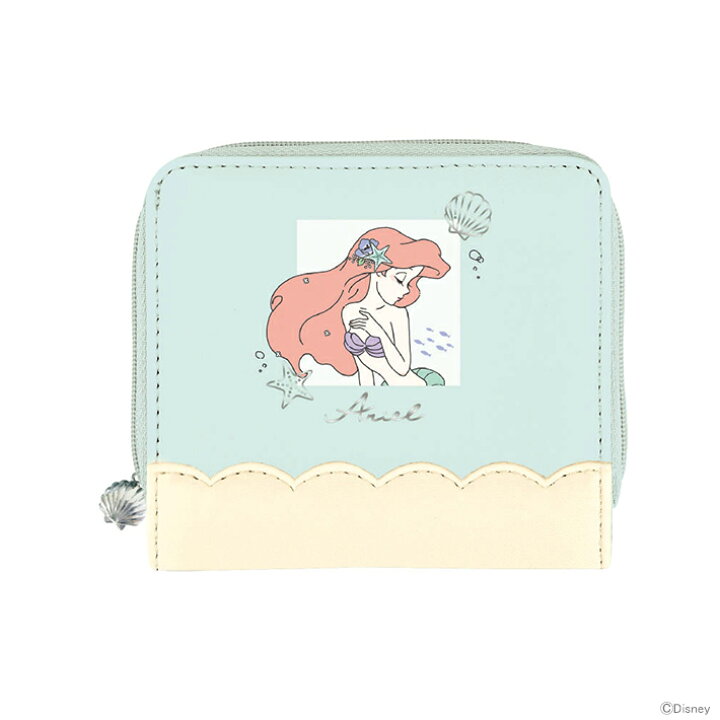 楽天市場 ディズニー プリンセス 二つ折り財布 アリエル柄 Disneyzone ランドセルと文房具 シブヤ文房具