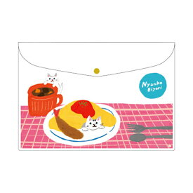 [半額！50％OFF]にゃんこ日和　フラットケース　洋食屋　オムライス柄　4901770685182　[M便 1/2]