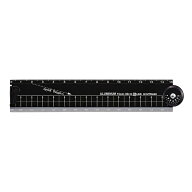 クツワ　折りたたみアルミ定規　15cm　ブラック　XS05BK　新入学文具　[M便 1/10]