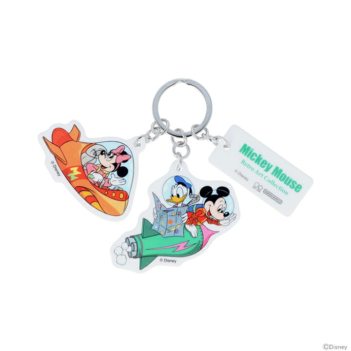 楽天市場】ディズニー ミッキーマウス 3連アクリルキーホルダー レトロ 