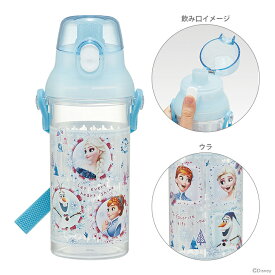 ディズニー・プリンセス　食洗器対応直飲みプラ製ワンタッチクリアボトル　480ml　アナと雪の女王柄　PSB5TR　[disneyzone]