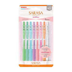 ZEBRA���[�u�����@�T���T�N���b�v��SARASA��8�F�Z�b�g�@�W�F���{�[���y���@0.5mm�@�~���N�J���[�@JJ15-8C-MK-N�@[���[���֑�������] [M�� 1/2]