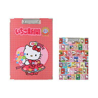 ハローキティ　いちご新聞　クリップボード　A4　2柄　[M便 1/1]