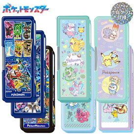 ポケモン 筆箱 両面 ホログラム 新入学文具　小学生 小学校 筆入れ ショウワノート ピカチュウ テラパゴス 黒いレックウザ 新学期 男の子 女の子 かっこいい かわいい キャラクター 鉛筆ホルダー [M便 1/2]