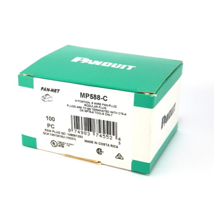 楽天市場】PANDUIT CAT5E RJ45プラグ 100個入り MP588-C : BUNBUN SHOP 