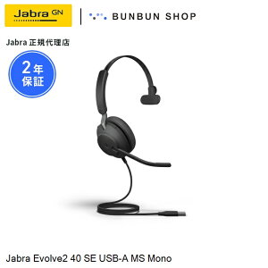 Jabra Evolve2 40 SE USB-A MS Mono (24189-899-999) mCYLZO}CN pbVumCYLZO rW[Cg u[A[~[g 40mmXs[J[ IC[^wbhZbg USB-Aڑ MS