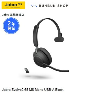 Jabra Evolve2 65 MS Mono USB-A Black (26599-899-999) mCYLZO}CN Bluetoothڑ Microsoft TeamsF ԃobe[ IC[^wbhZbg 40mmXs[J[ rW[Cg@\ u[A[