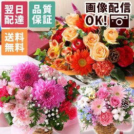 【最短 翌日届け 14時まで】花 誕生日 季節のおまかせアレンジ 送料無料 即日発送 フラワー 花 生花 歓迎 退職 女性 誕生日プレゼント バースデー 結婚記念日 祝い 送別 出産祝 開店 開店祝 品質保証 画像配信 秋 ダリア 冬 クリスマス