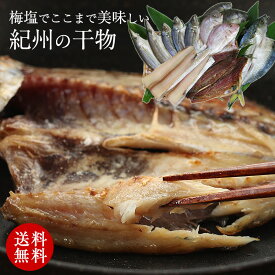 梅塩使用の紀州の干物！7種12～15枚セット【送料無料 】（太刀魚、小あじ、さんま味醂干、鯛、カマス、サバ、あい）鮮度、緑茶、塩にこだわった大変まろやかな美味しい干物！