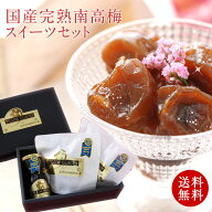 【エントリーでP10倍＋200円引クーポン有★】国産完熟南高梅スイーツセット（小） ギフト 送料無料 梅グ…