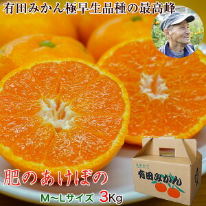 2025年 ご予約開始 有田みかん極早生品種の最高峰! 幻のみかん「肥のあけぼの」MLサイズ3kg 3箱で送料無料※北海道、沖縄除く ちょっとしたお届け物にも重宝の組み立て箱入。 傷ありみかん