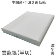 中国産 手漉き画仙紙「雲龍箋」30～100枚【漢字用 半切 】条幅 書道用紙