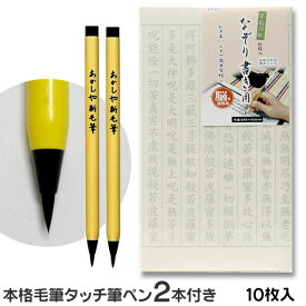 【お買い物マラソン★ポイント最大10倍】1000円ポッキリ 送料無料 写経用紙 なぞり書き用 10枚入 筆ペン2本セット【あかしや】SA-300 KY300【メール便 送料無料】なぞる 写経 用紙