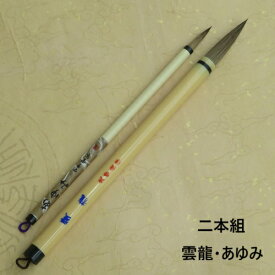 雲龍(うんりゅう)・あゆみ 書写書道2本組 兼毫筆 楷書 行書 書道筆 小学生 中学生