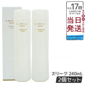 【2個セット】LebeL ONE ルベル ワン シャンプー スリーク 240ml SHAMPOO SLEEK SHAMPOO MOISTURE ヘアケア うねり 浮き毛- 髪の波状やふんわり感に特化したモイスチャーシャンプー 国内正規品