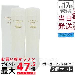 �y2�Z�b�g�zLebeL ONE ���x�� ���� �V�����v�[ �{�����[�� 240ml VOLUME SHAMPOO �y�₩�Ȏ��� ����P�A �w�A�P�A �􂢗��� �w�A�T����