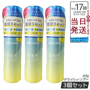 【3個セット】plus eau プリュスオー 2way dry シャンプー mini 40g