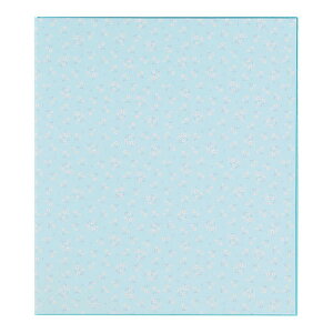 ミドリ／カラー色紙 二つ折り 花柄 ブルー(33147006)リボンが人気の両開き色紙　midori／デザインフィル