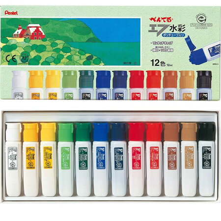楽天市場 画材 美術用品 絵の具 ポリチューブ入りエフ水彩 ぺんてる ぶんぐる
