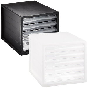 【A4・全2色】ナカバヤシ/A4レターケース一体 浅5段(A4E-05)収納 分類に便利なタイトルシール付き Nakabayashi