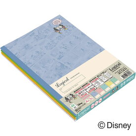 【5冊入】ナカバヤシ／スイング・ロジカルノート セミB5 ミッキー＆フレンズ パステルコミックシリーズ A罫 30枚 5冊パック (ノS-141A-5P) Disney Nakabayashi