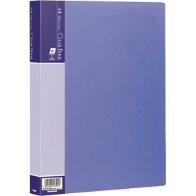 ナカバヤシ／クリアブック Eシリーズ　A4判　60P　ブルー 青 ファイル (CBE1034B) ポケットに中紙あり Nakabayashi