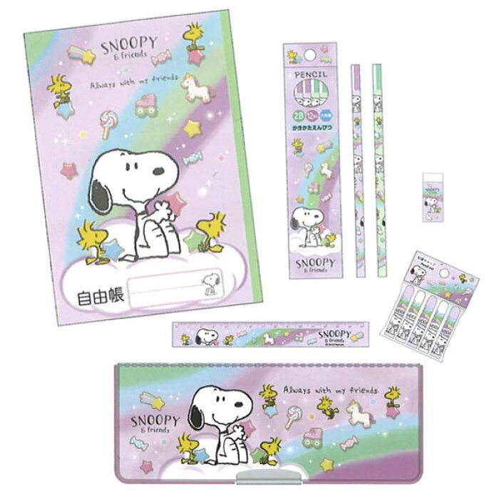 楽天市場 クツワ スヌーピー Snoopy スヌーピー新入学ギフトセット S1sq 新学期アイテムコレクション Kutsuwa ぶんぐる