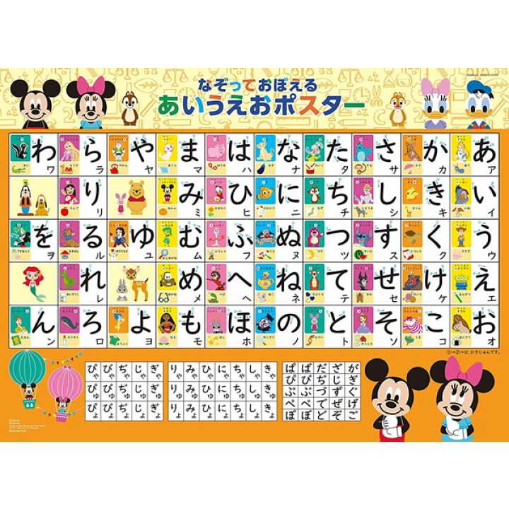 楽天市場 学研ステイフル なぞっておぼえる あいうえおポスター ディズニー 815 お部屋に貼りやすいサイズ Gakken ぶんぐる