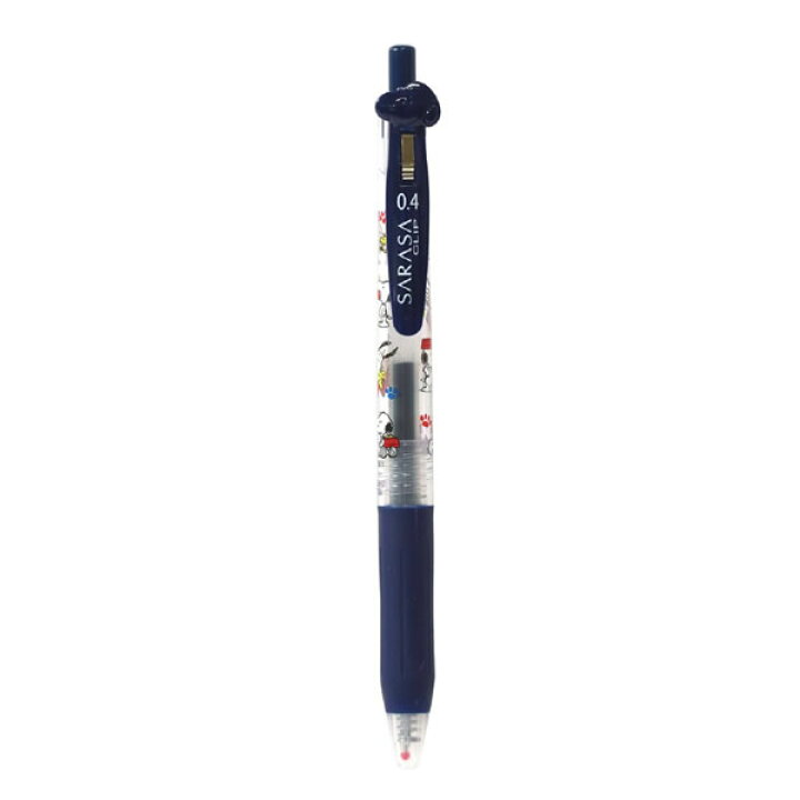 【全6色】クツワ/スヌーピー サラサマスコットクリップ ボールペン(ES290)ボール径0.4mm SNOOPY KUTSUWA ぶんぐる すみっコぐらし SARASA CLIP (サラサクリップ) 0.4mm ピンク PP42307