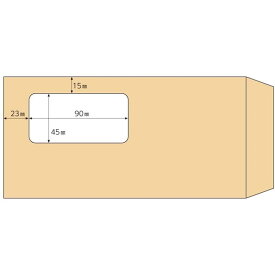 ヒサゴ／窓つき封筒 A4三ツ折用 クラフト紙 100枚 (MF17) HiSAGO