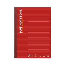 【10冊セット】【A6】プラス／ノートブック A6 A罫7mm 48枚（NO-405AS・76-719) レッド PLUS
