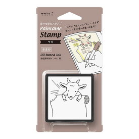 ミドリ／スタンプ 浸透印 ヤギ柄（35393006）油性インク　伝言やメッセージに　書き込むことができるかわいいスタンプ　midori／デザインフィル